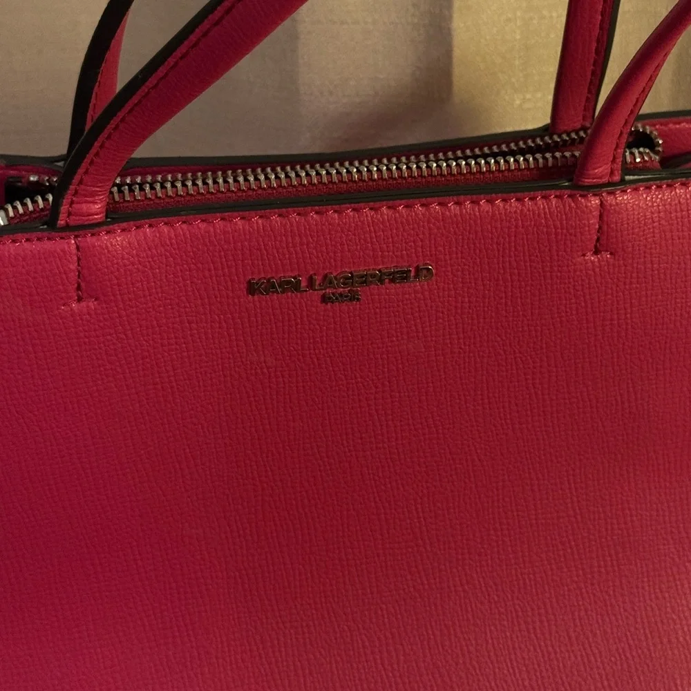 Karl Lagerfeld Vibrant Pink Satchel - Picture 2 of 7